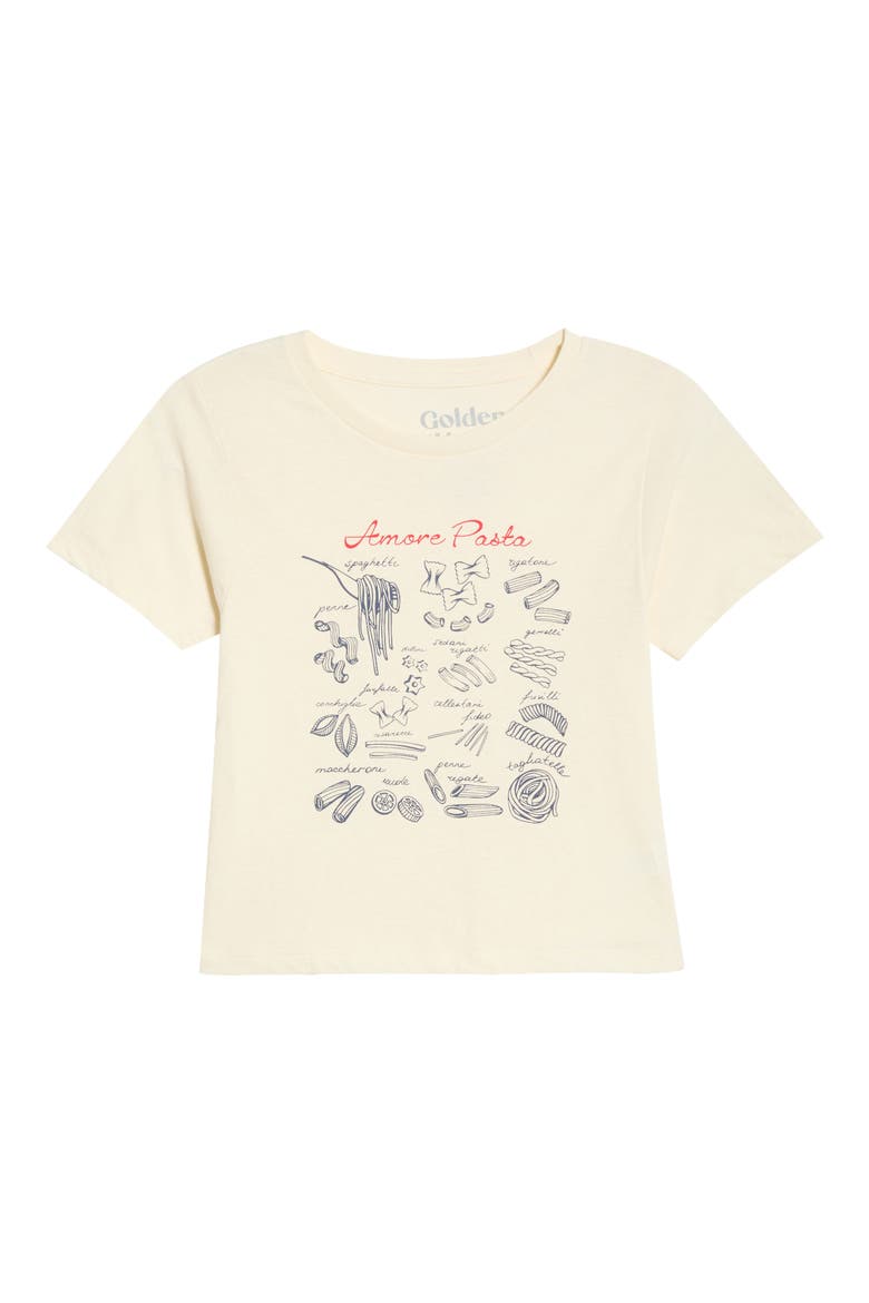 Amour Pasta Graphic T-shirt, Alternate, color, MARSHMALLOW