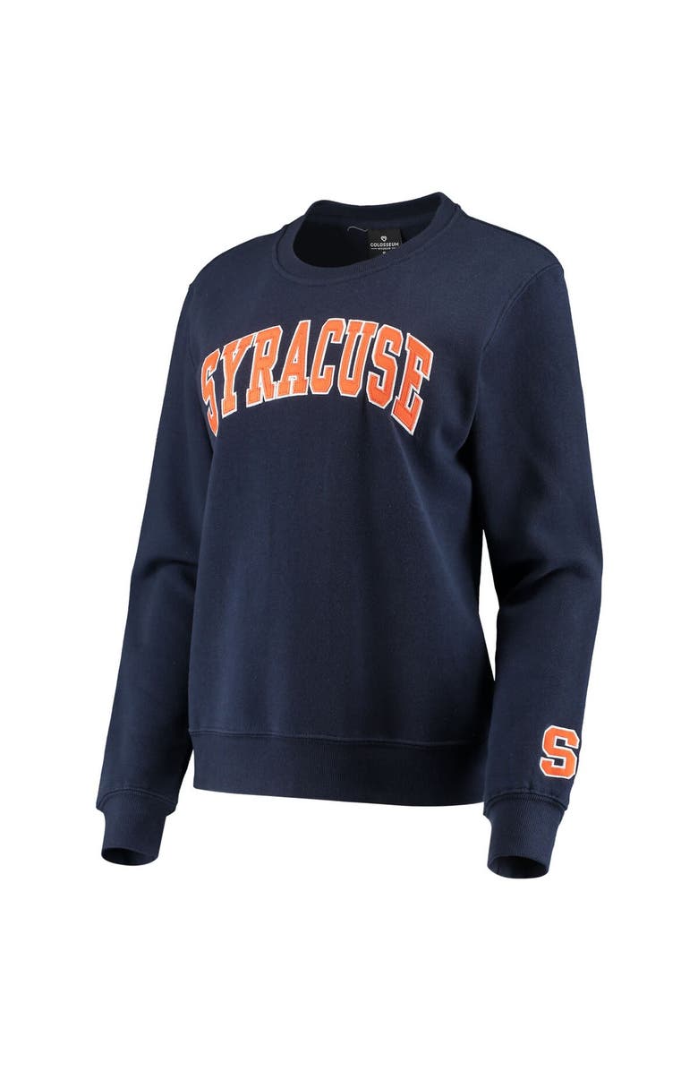 COLOSSEUM Women's Colosseum Navy Syracuse Orange Campanile Pullover Sweatshirt, Alternate, color, Navy