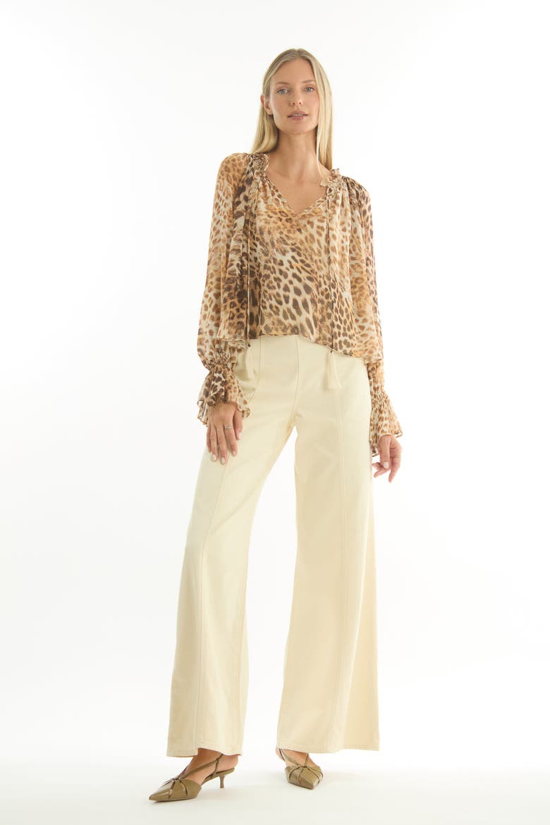 Cambria Blouse, Main, color, Brown Leopard