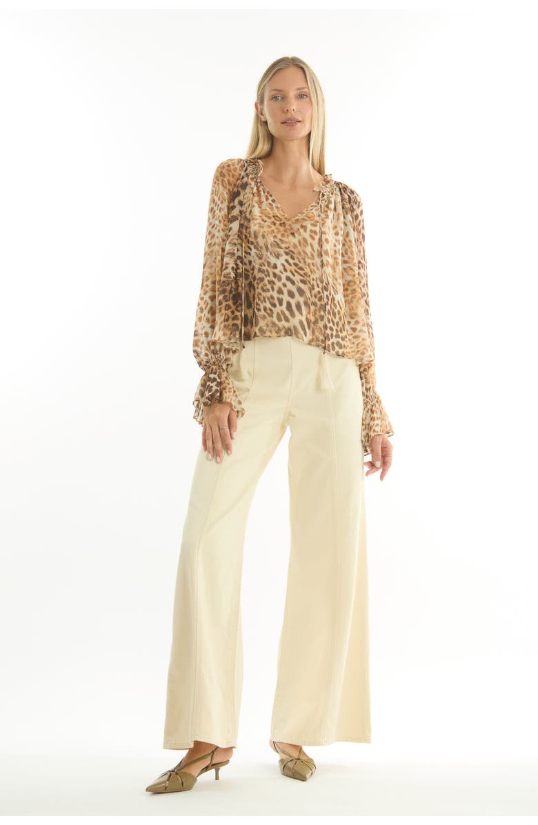 SECRET MISSION Cambria Blouse, Main, color, Brown Leopard