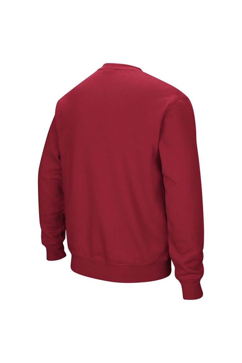 Men's Colosseum Red Cornell Big Red Arch & Logo Tackle Twill Pullover Sweatshirt, Alternate, color, Red