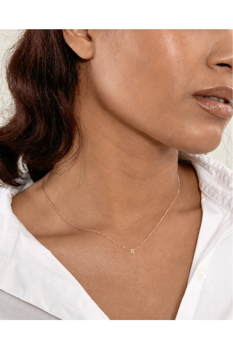 Cheyenne Initial Necklace, Alternate, color, E