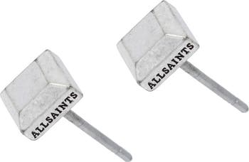 Men's Small Square Stud Earrings