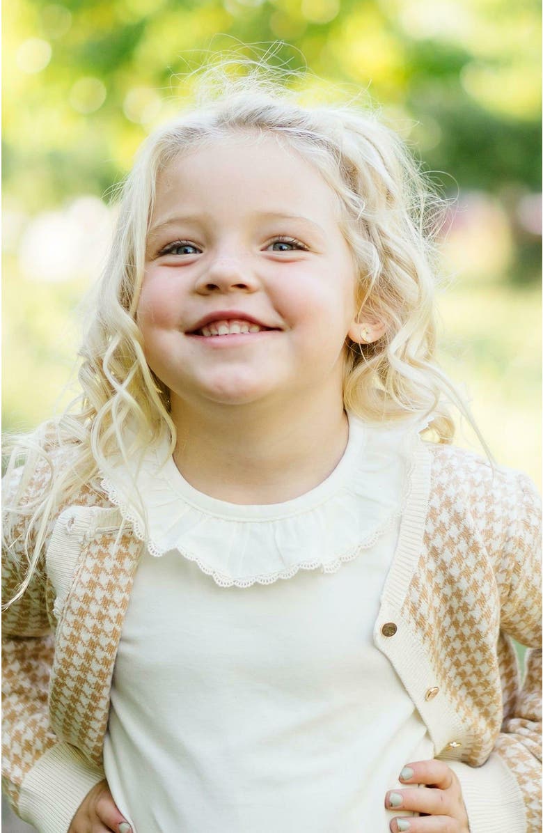 Hope & Henry Baby Girls' Ruffle Neck Knit Top, Infant, Alternate, color, 