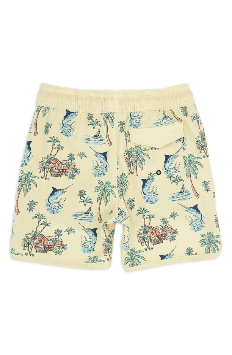 Feather 4 Arrow Kids' Sun Glow Board Shorts, Alternate, color, Sun Glow