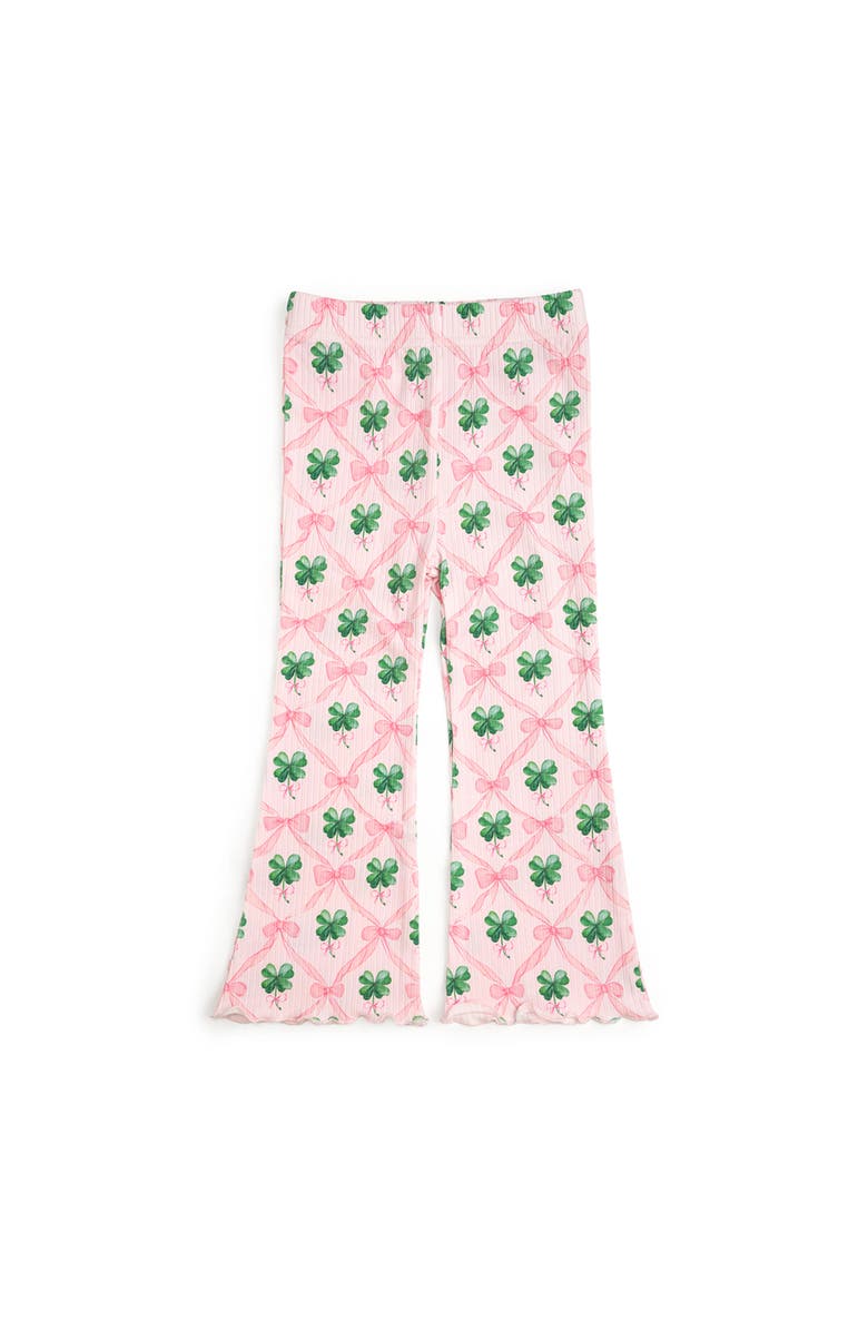 Sweet Wink Sweet Clover St. Patrick's Day Flare Legging, Main, color, Light Pink