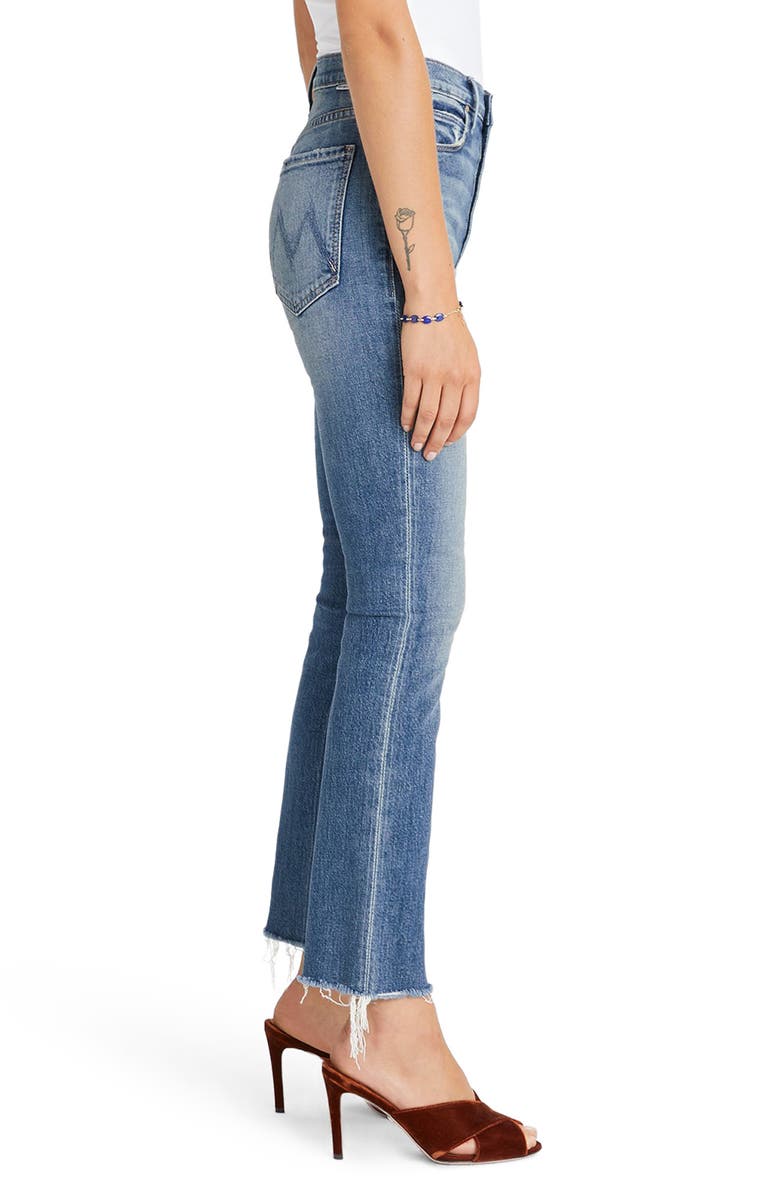 MOTHER The Pixie Dazzler Raw Hem Straight Leg Jeans, Alternate, color, 