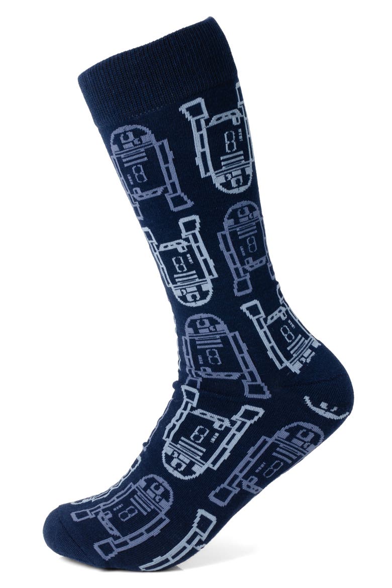 x Star Wars™ R2-D2 Lapel Pin & Socks Set, Alternate, color, BLUE MULTI