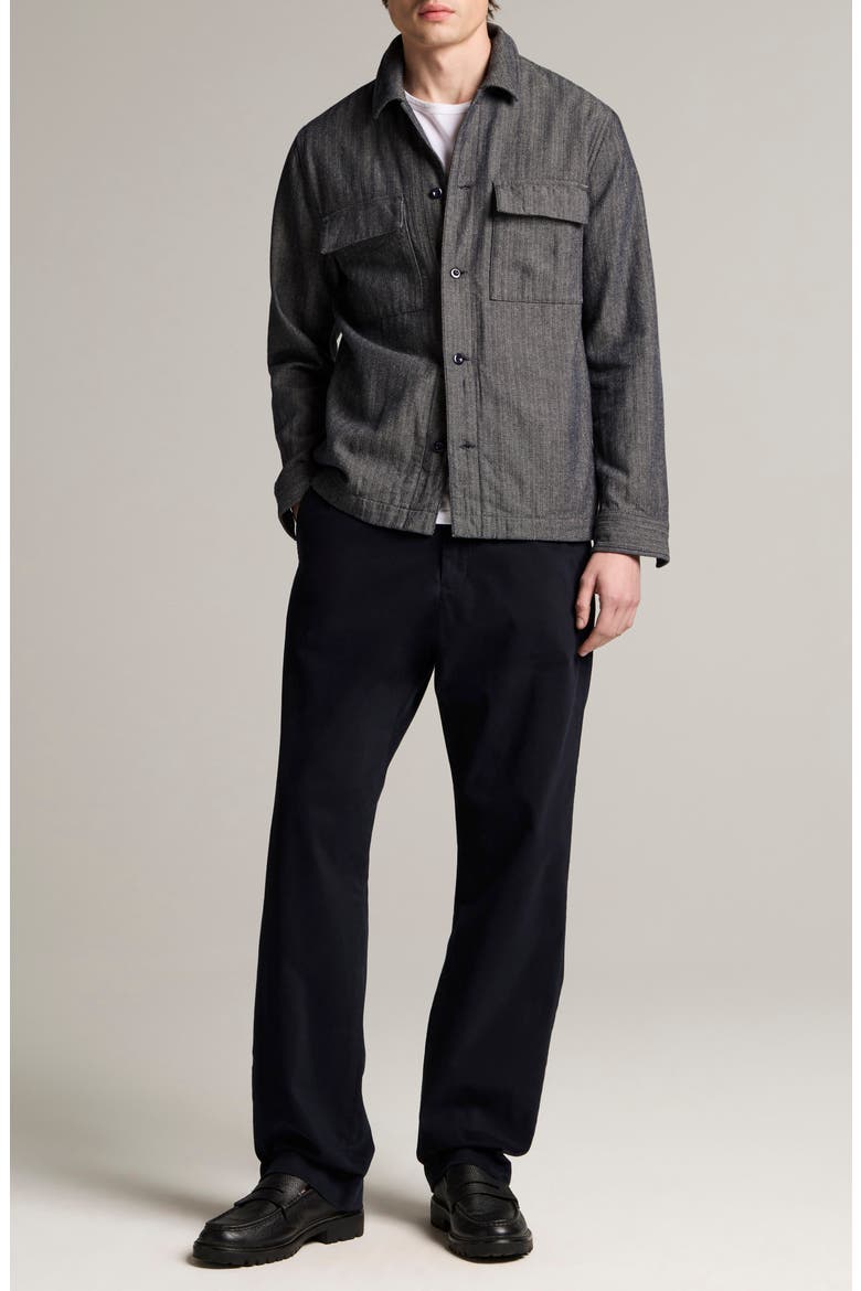 Herringbone Cotton & Linen Overshirt, Alternate, color, 403CBL-COASTAL