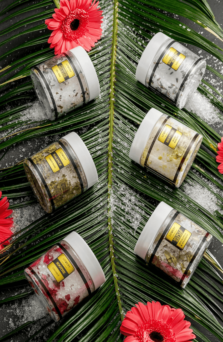 Lovery Epsom Salts 6-Piece Gift Set, Alternate, color, White / Gold