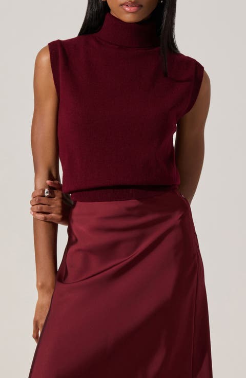Avah Turtleneck Wool Blend Sweater Vest