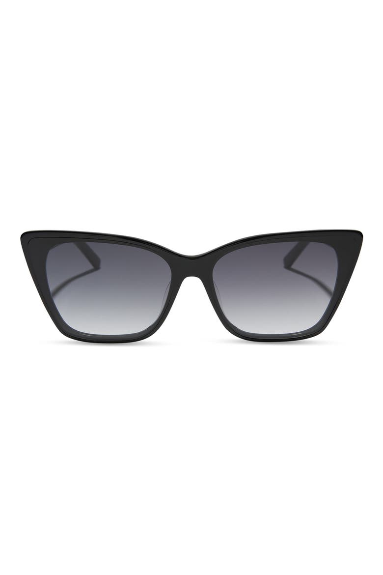 Alina 61mm Cat Eye Sunglasses, Main, color, BLACK / GREY GRADIENT