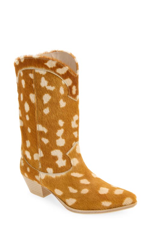 Freda Salvador Loretta Western Genuine Calf Hair Mid Shaft Boot in Spotted Haircalf at Nordstrom, Size 8.5