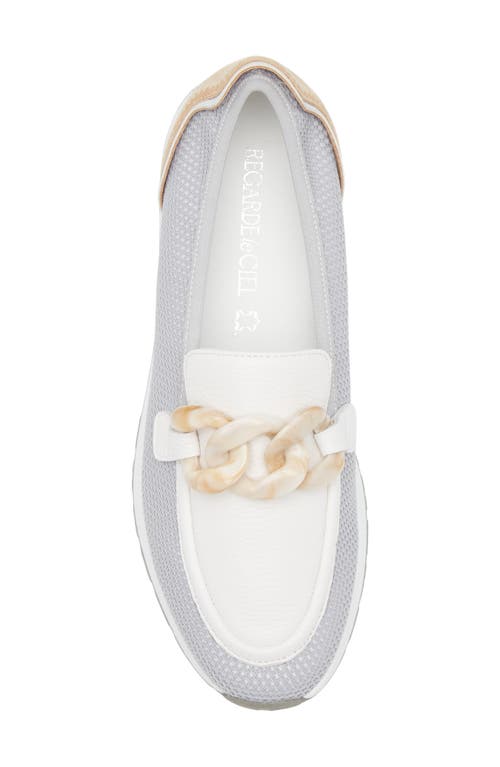 Regarde Le Ciel Eloida Loafer In White/grey/sabbia