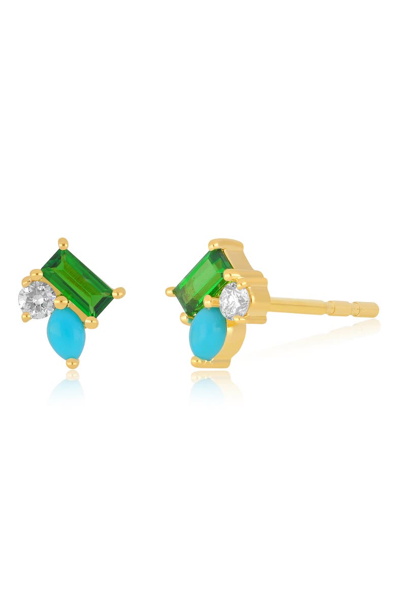 EF Collection Triple Treasure Stud Earrings, Main, color, 