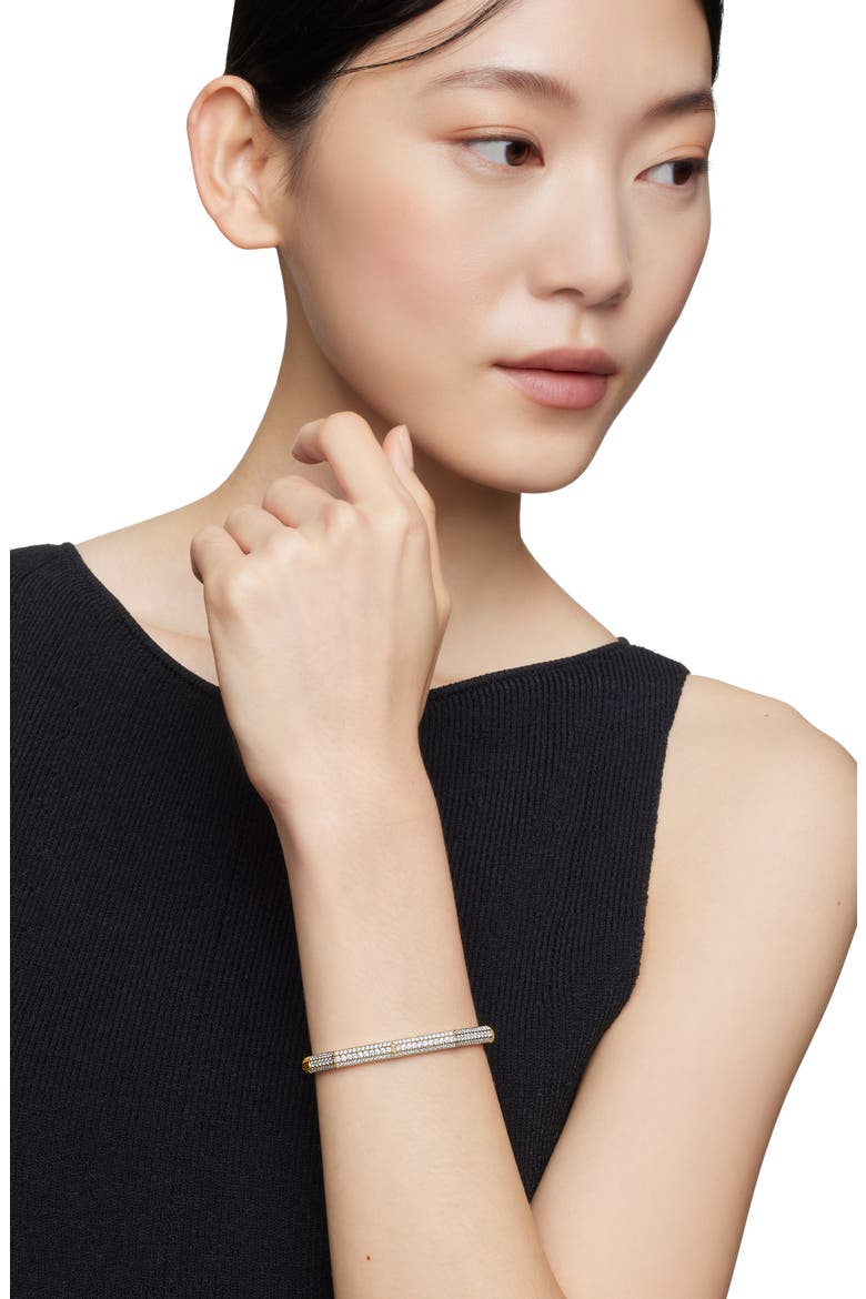 Carlyle Bracelet in 18K Yellow Gold with Pavé Diamonds, 5.5mm, Alternate, color, 18K YELLOW GOLD