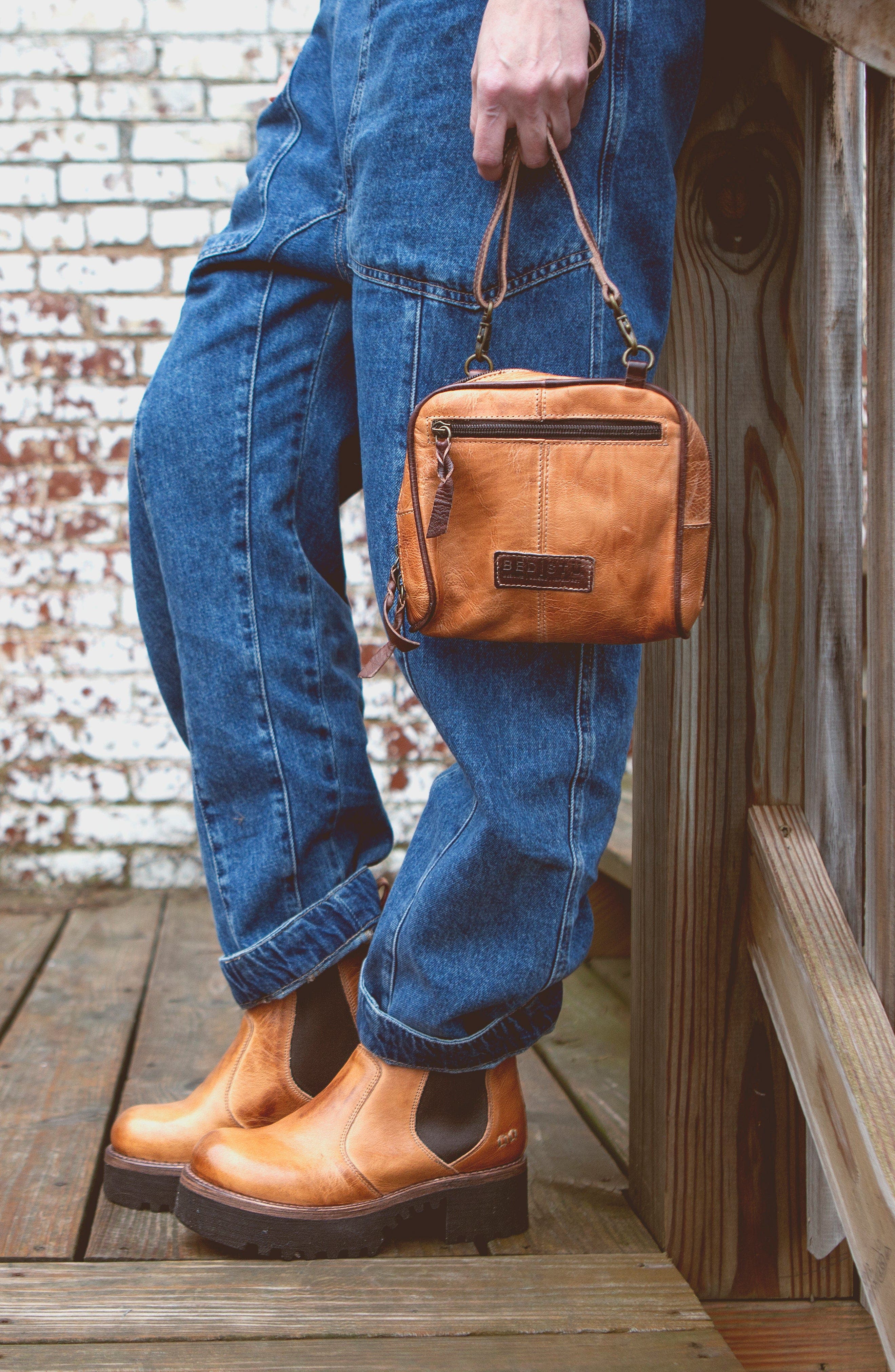 Bed Stu Capture Handbag, Alternate, color, Tan Teak Rustic