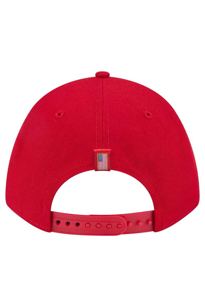 Men's New Era Red St. Louis Cardinals American Flag 9FORTY M-Crown A-Frame Adjustable Hat, Alternate, color, Red