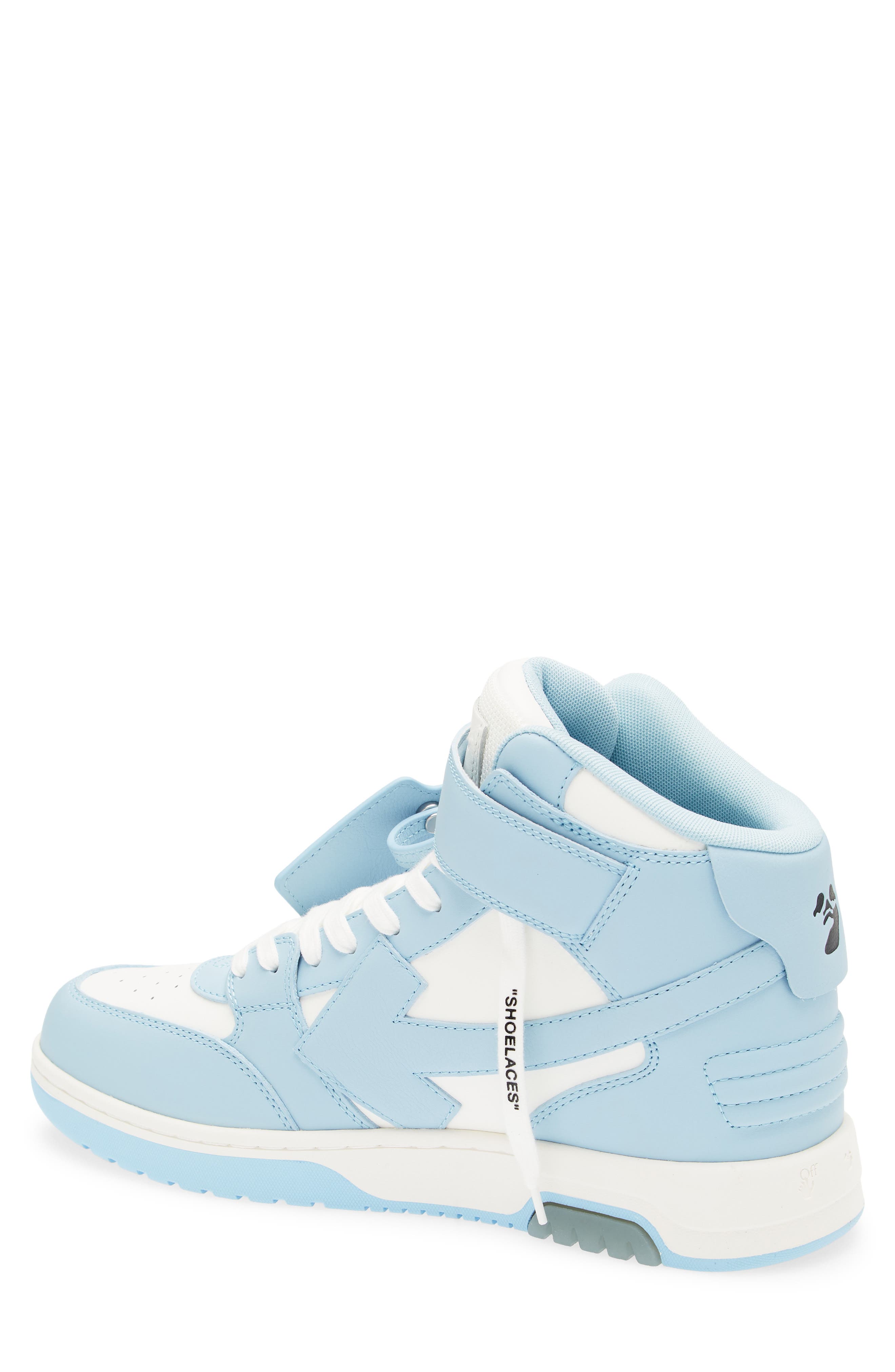 Off-White Out Of Office Mid Leather Sneaker, Alternate, color, White And Blue