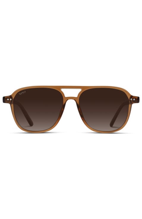 Hayden - 53mm Double Bridge Aviator Polarized Sunglasses