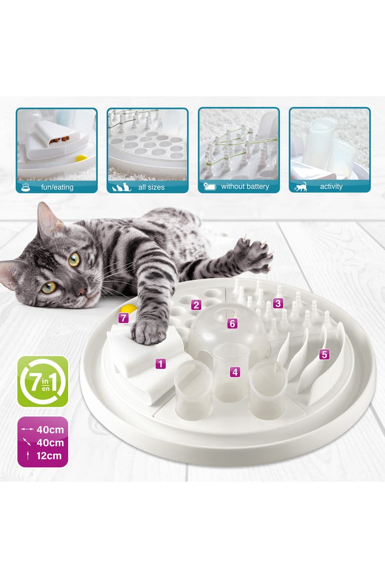 7In1 Deluxe Cat Activity Center, Alternate, color, White