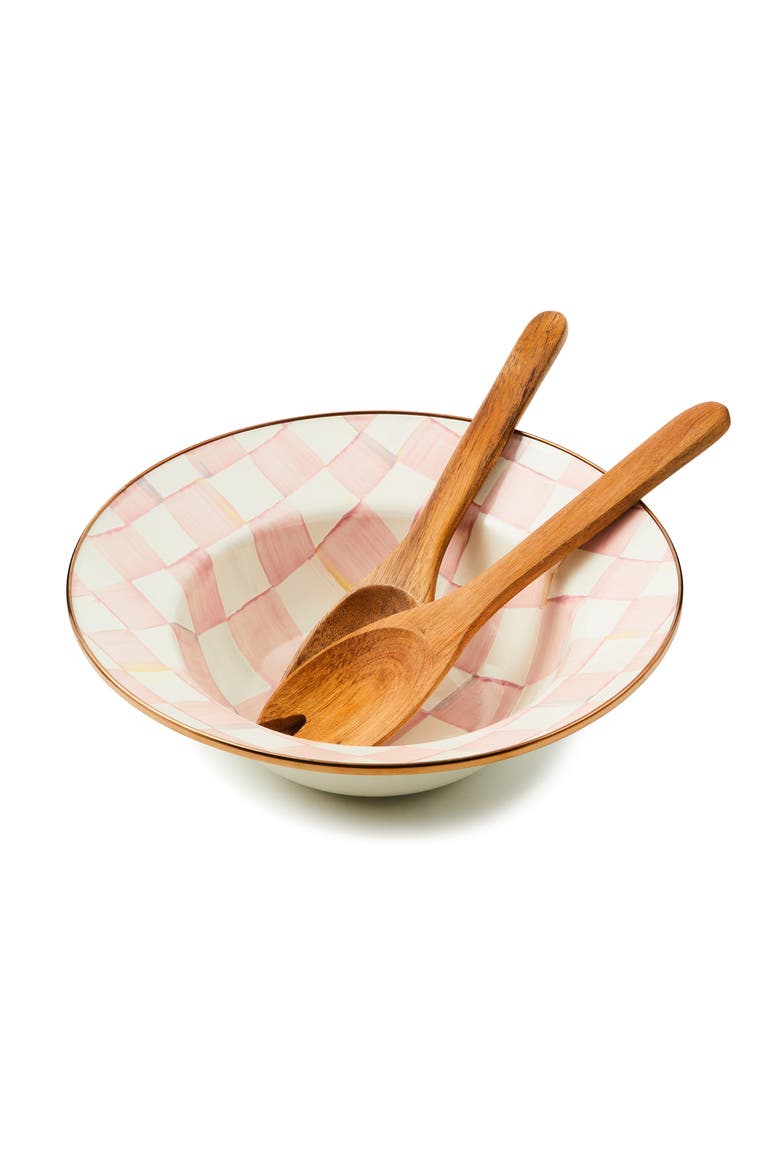 Rosy Check Salad Serving Set, Alternate, color, ROSY