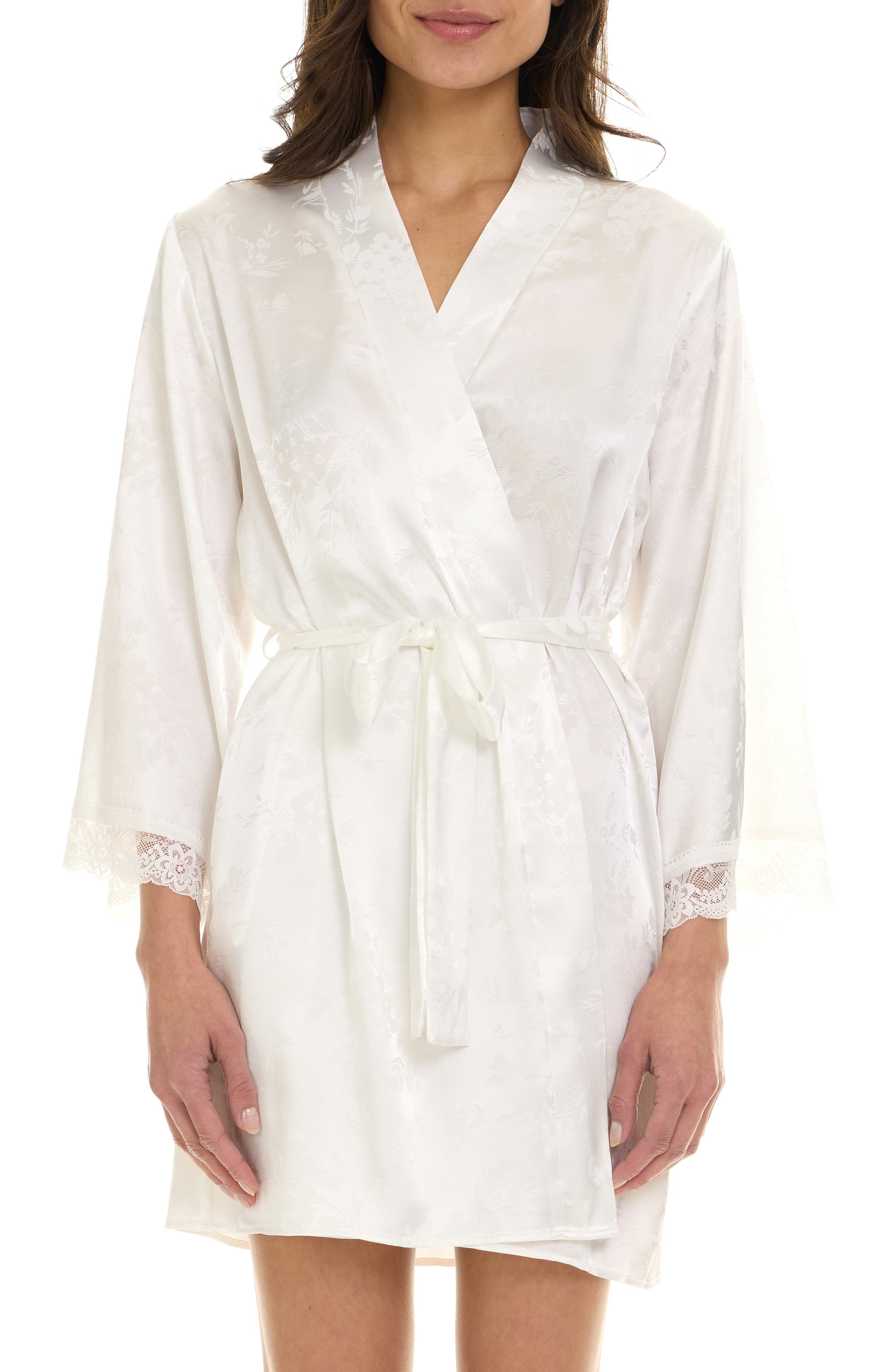 Flora By Flora Nikrooz Eloisa Floral Satin Wrap