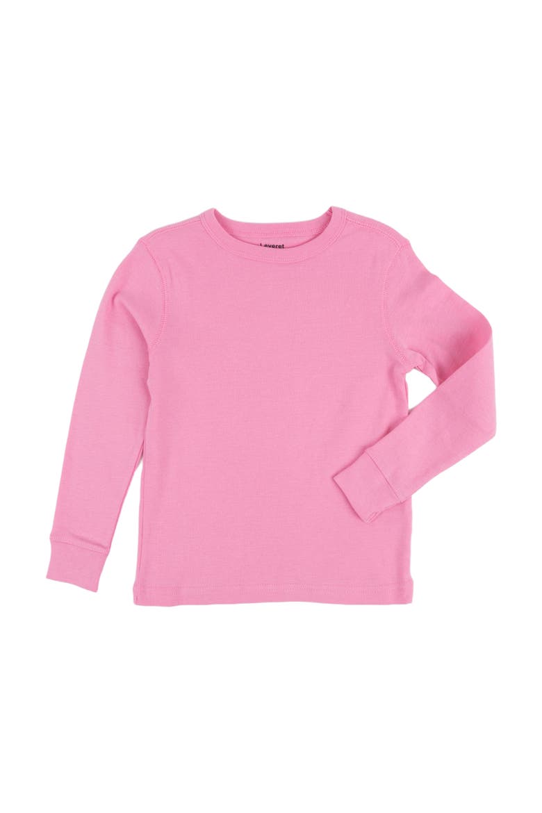 Kids Long Sleeve T-Shirt, 100% Cotton, Solid Colors, Alternate, color, LIGHT PINK