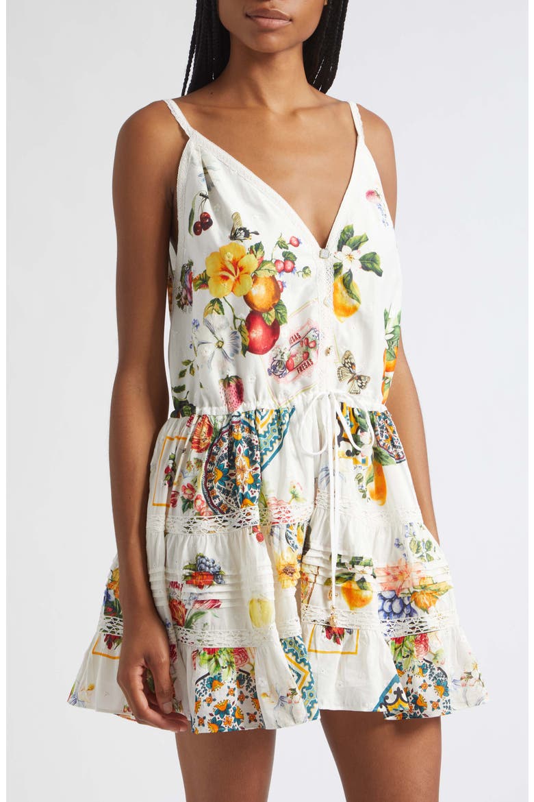 Magic of the Mercado Print Cotton & Silk Sundress, Alternate, color, MAGIC OF THE MERCADO