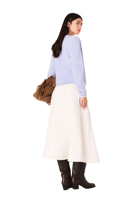 Maje Knit Embellished Cardigan In Blue