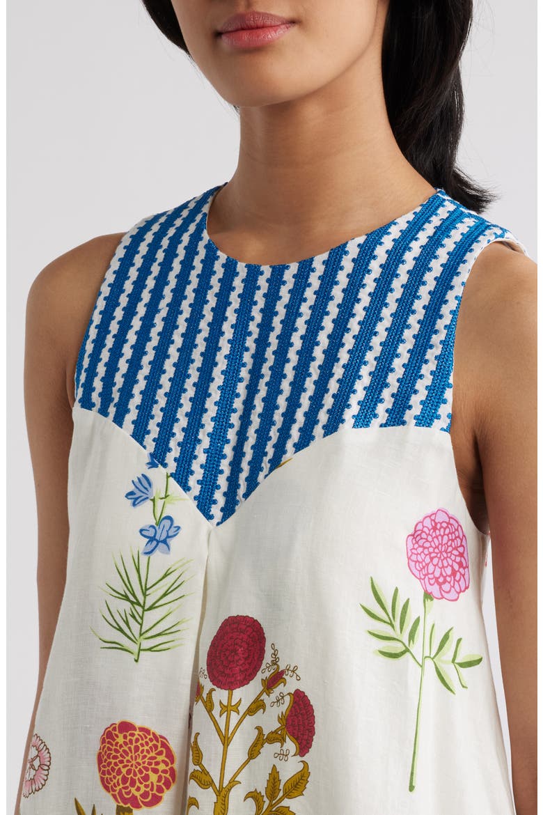 The Eleanor Sleeveless Linen Maxi Dress, Alternate, color, MULTI FLORAL