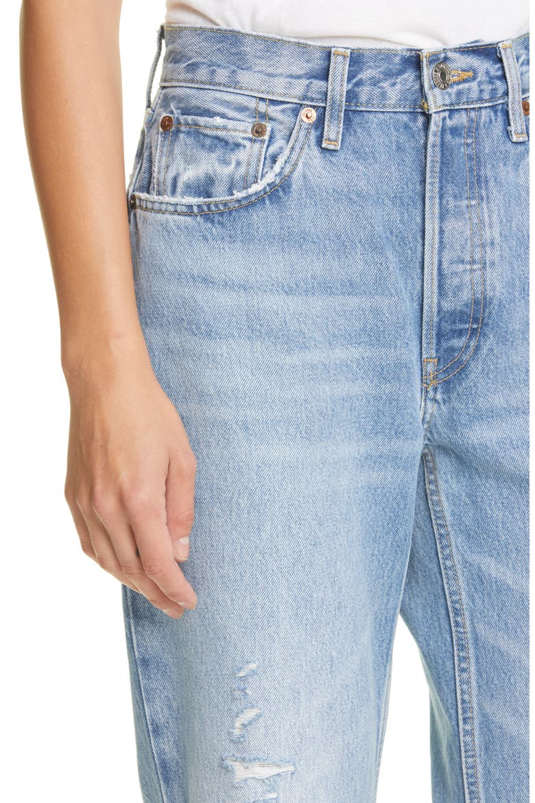 Women's Comfy '90s High Waist Straight Leg Jeans, Alternate, color, SUNFADED DES