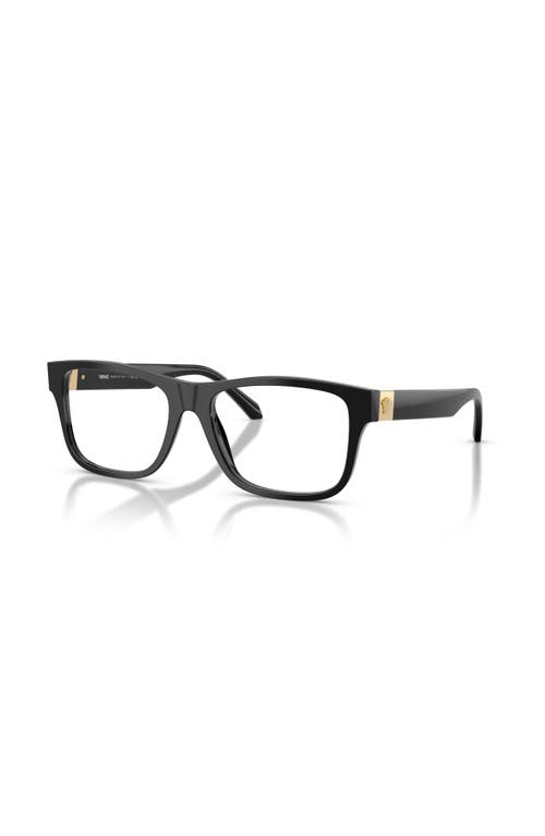 Versace 56mm Square Optical Glasses In Black