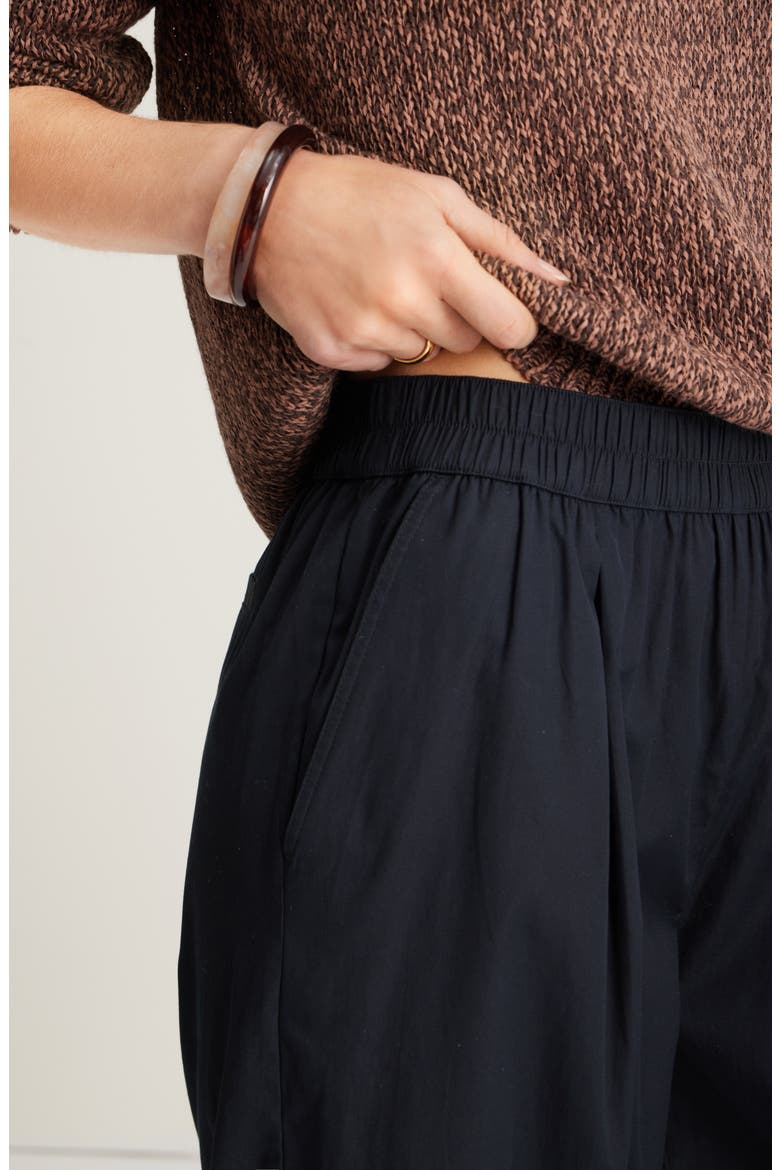 Cotton Poplin Pants, Alternate, color, BLACK