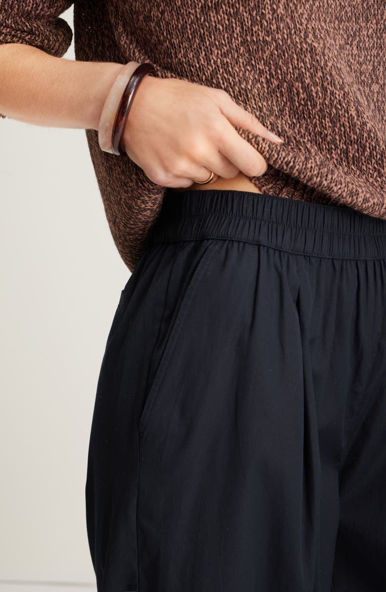 Nordstrom Cotton Poplin Pants, Alternate, color, Black