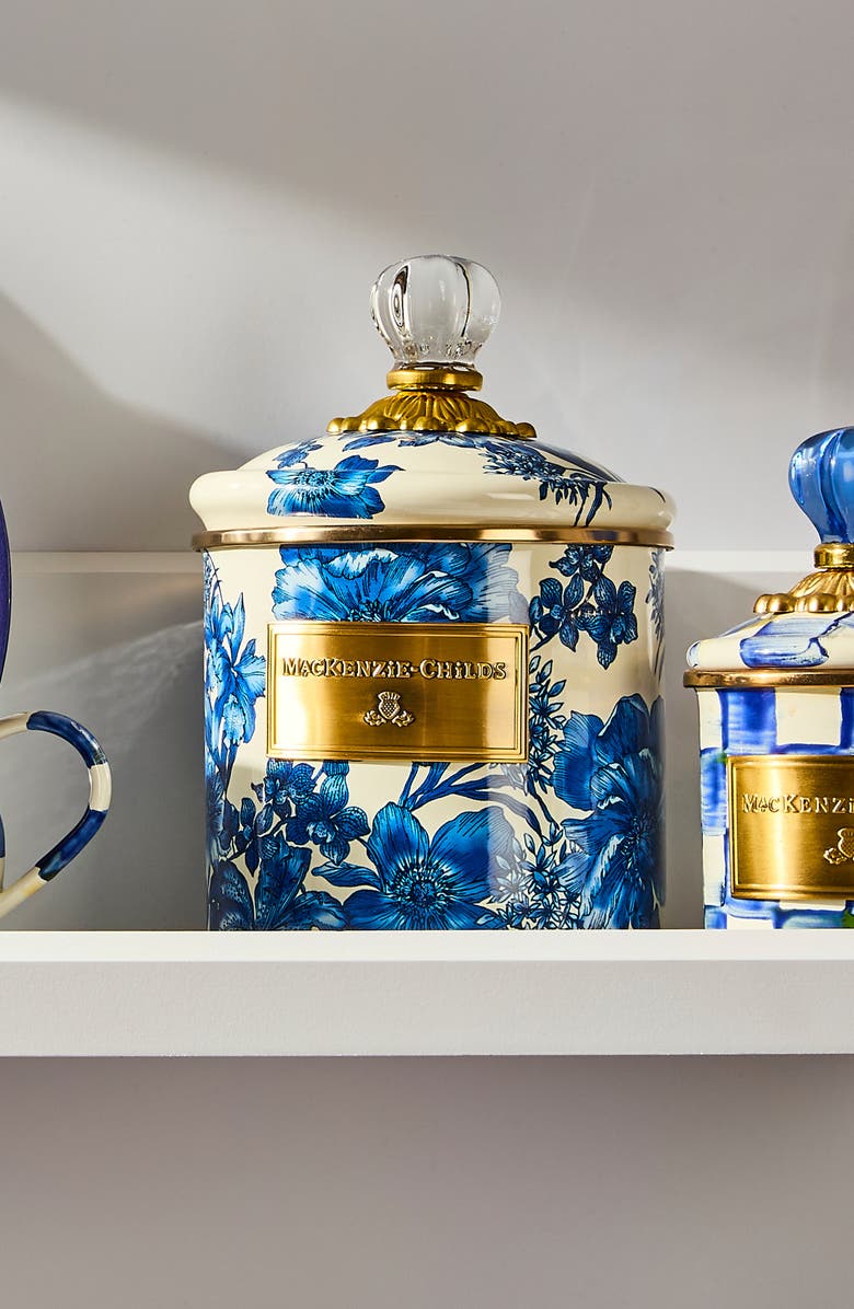 MACKENZIE CHILDS Small Royal English Canister, Alternate, color, Royal