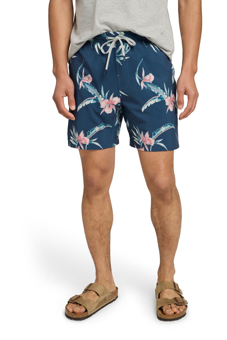 Shorelite Performance Swim Trunks, Main, color, NAVY ISLAND ORCHID