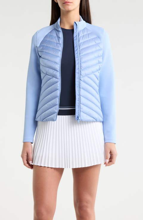 Hybrid Quilted V-Down Golf Jacket