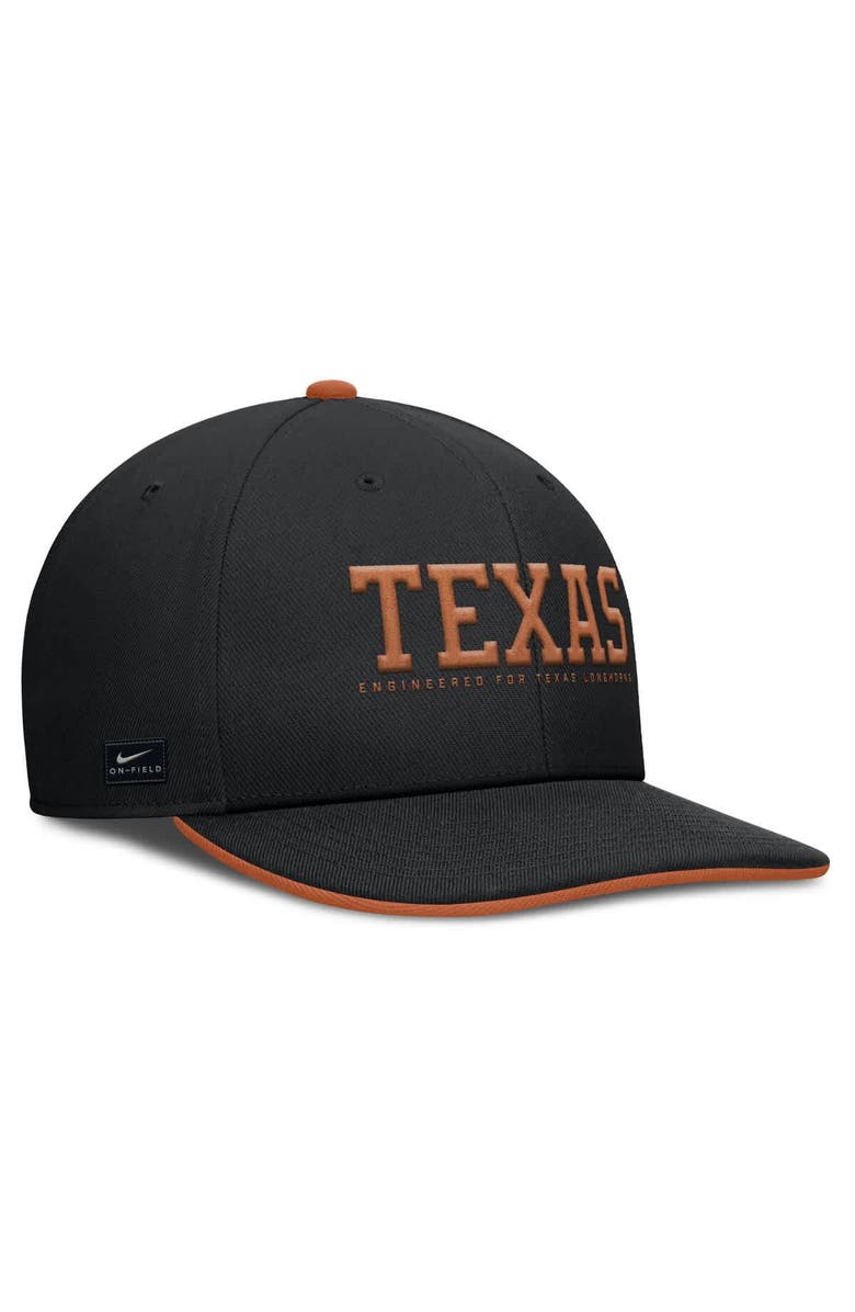 Nike Men's Nike Black Texas Longhorns 2025 On-Field Pro Performance Adjustable Hat, Alternate, color,
