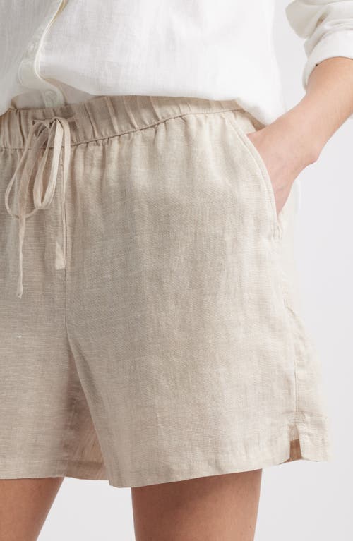 Caslonr Caslon(r) Linen Drawstring Shorts In Flax