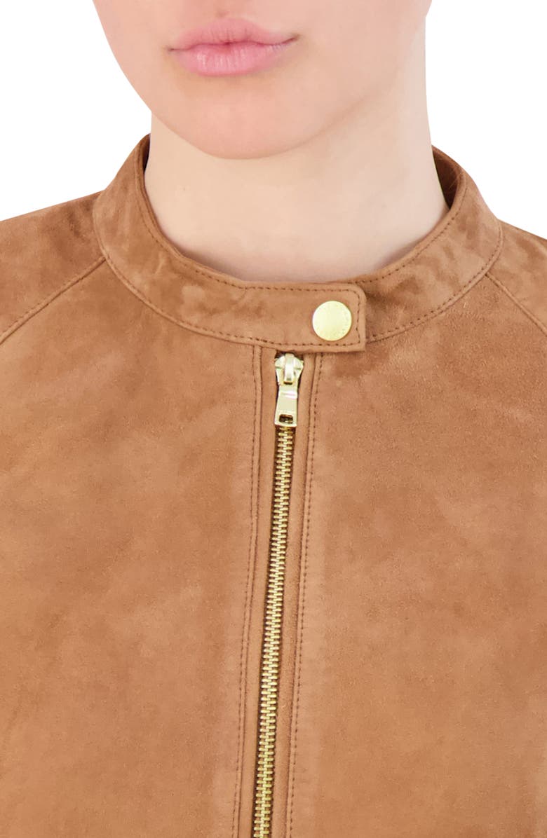 Cole Haan Signature Suede Bomber Jacket, Alternate, color, 