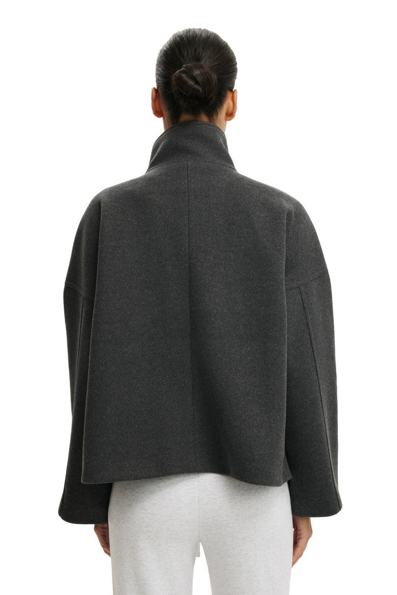 Women's Funnel Neck Coat, Alternate, color, Charcoal