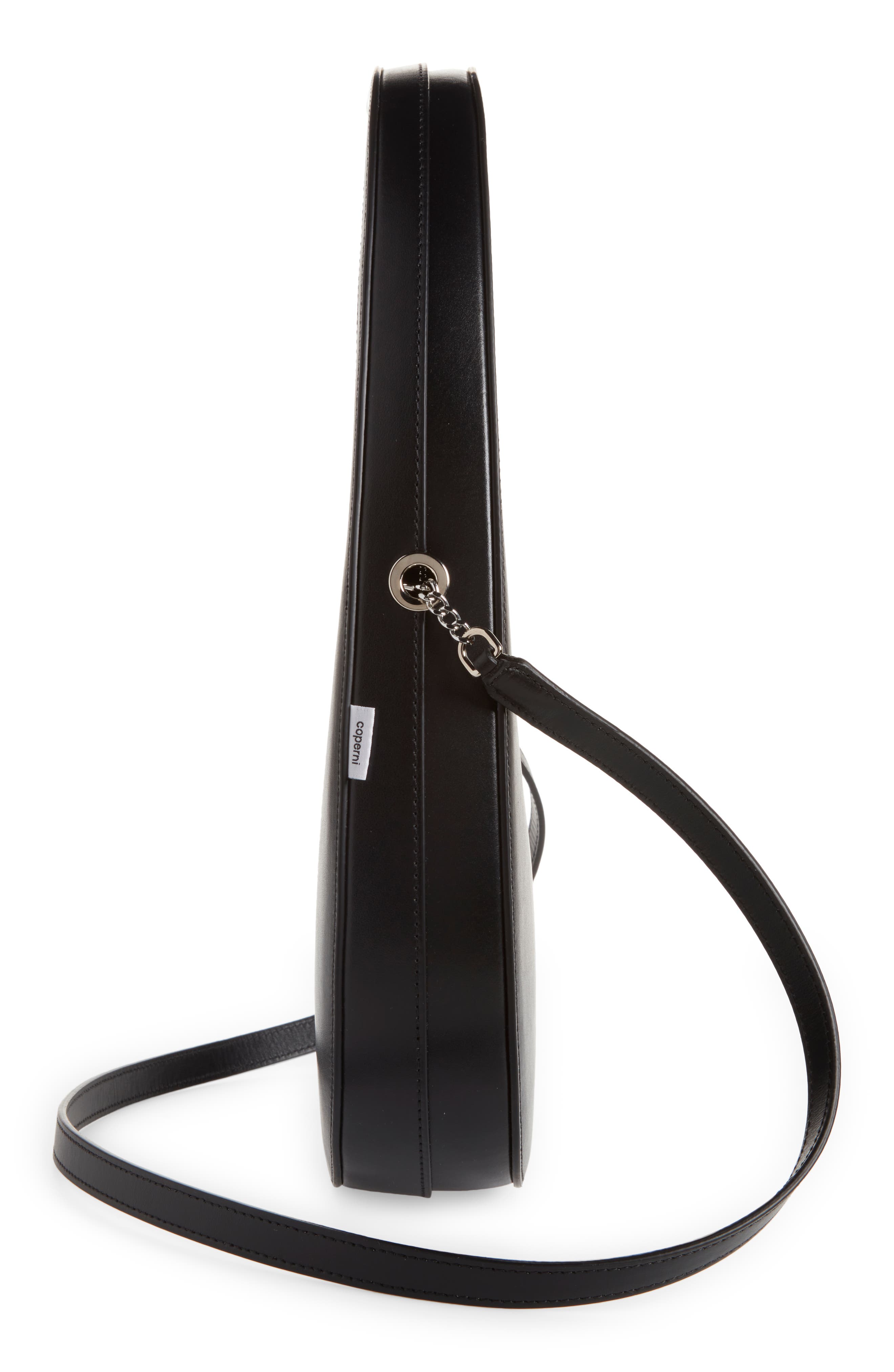 Coperni Small Swipe Leather Crossbody Bag, Alternate, color, Black