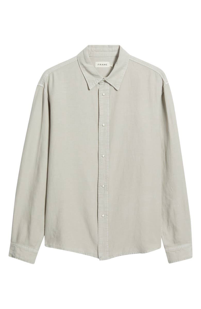 FRAME Classic Front Snap Shirt, Alternate, color, Light Stone