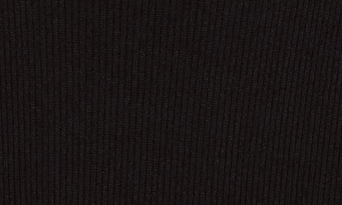 Renee C Long Sleeve Ribbed Turtleneck Dress In Black