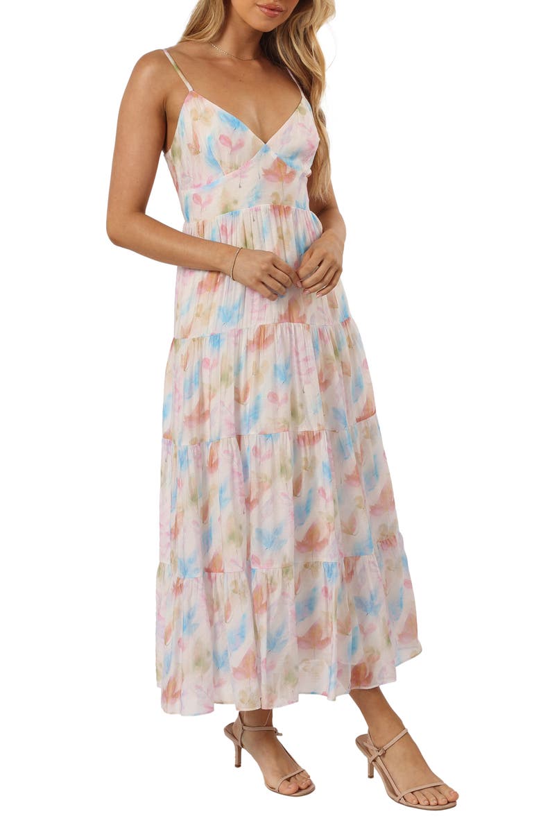 Petal & Pup Luna Sleeveless Maxi Dress, Main, color, Pink Multi Floral