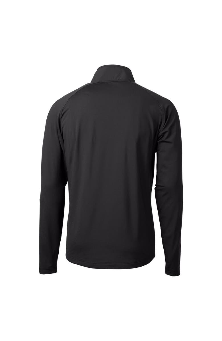 Cutter & Buck Men's Cutter & Buck  Black Big 12 Gear Adapt Eco Knit Hybrid Recycled Quarter-Zip Pullover Top, Alternate, color, 