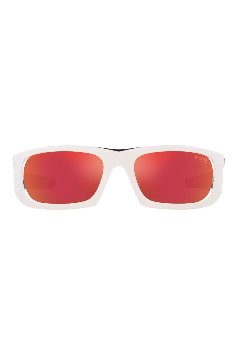 59mm Gradient Irregular Sunglasses, Main, color, ORANGE