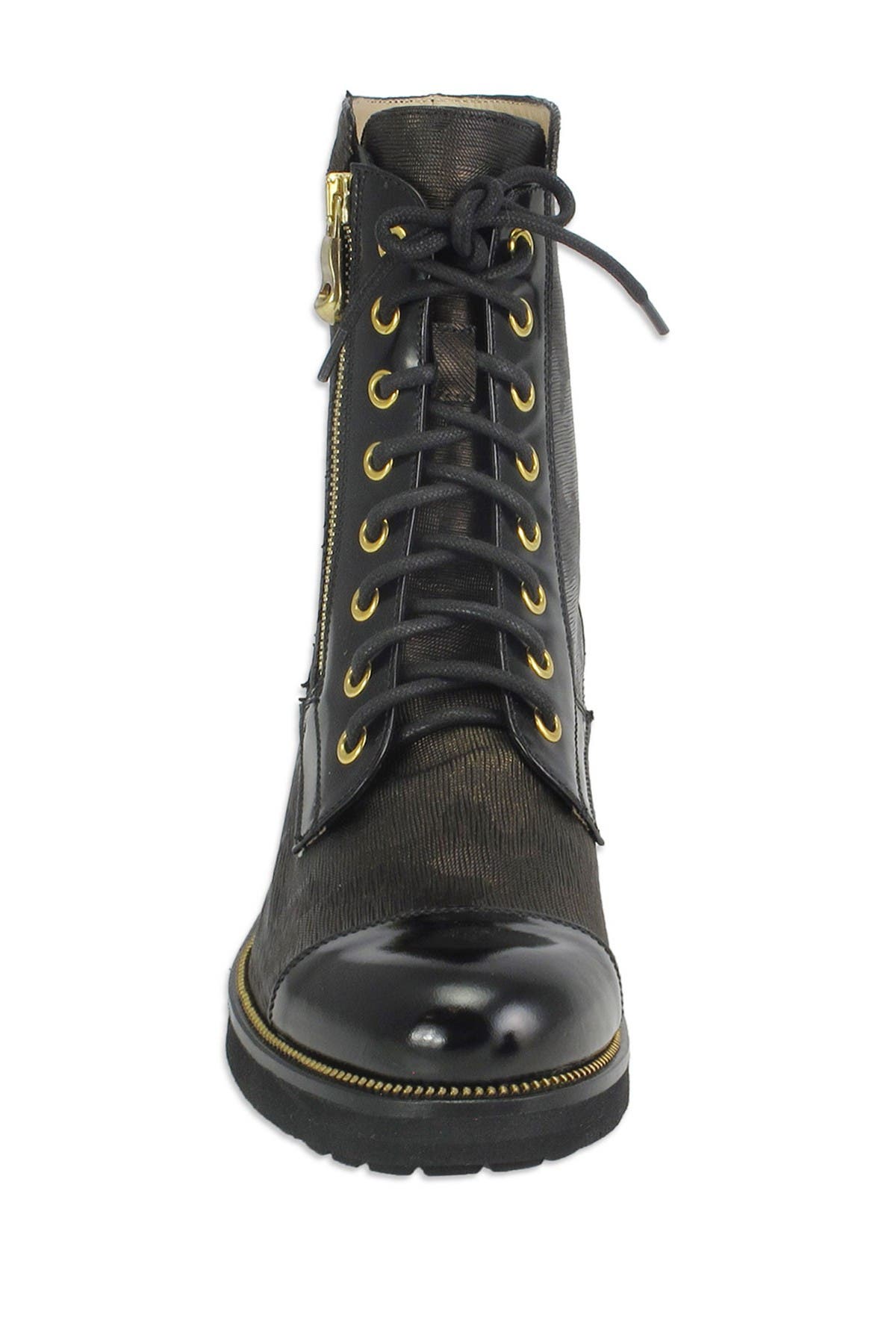 Tiffany Combat Boot, Alternate, color, ONYX/RUST