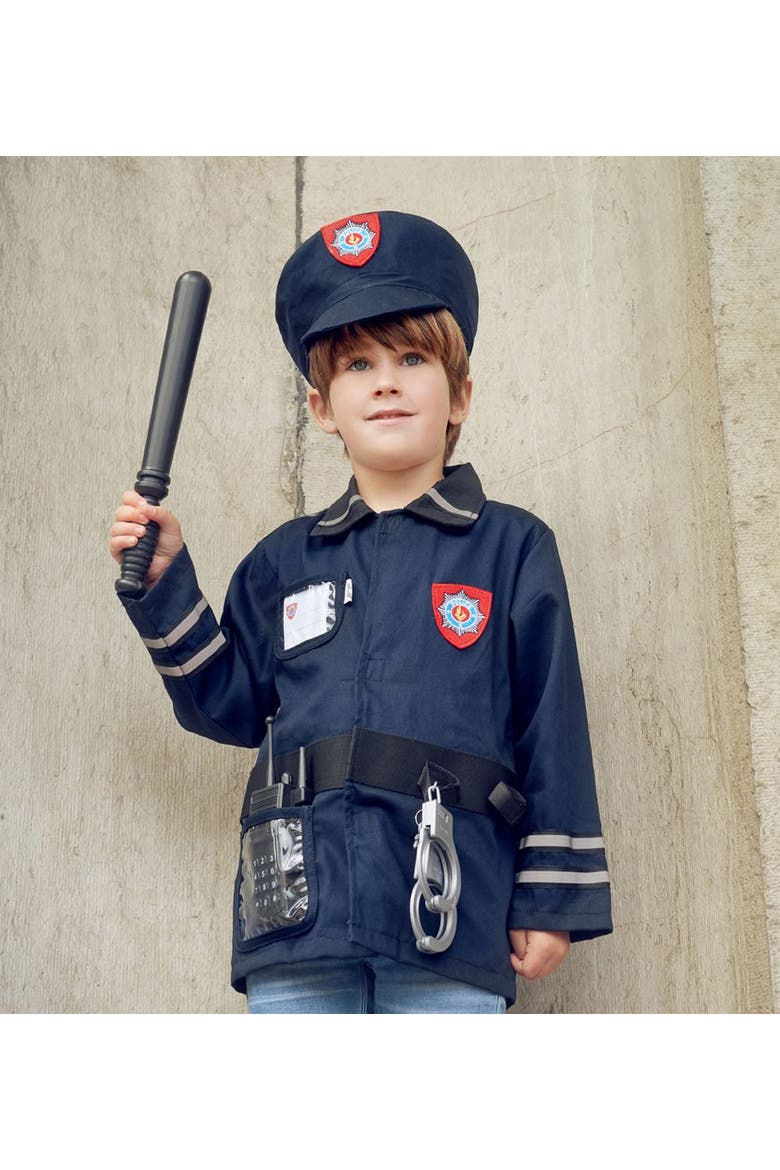 Policeman Costume Set for Children, Alternate, color, Black